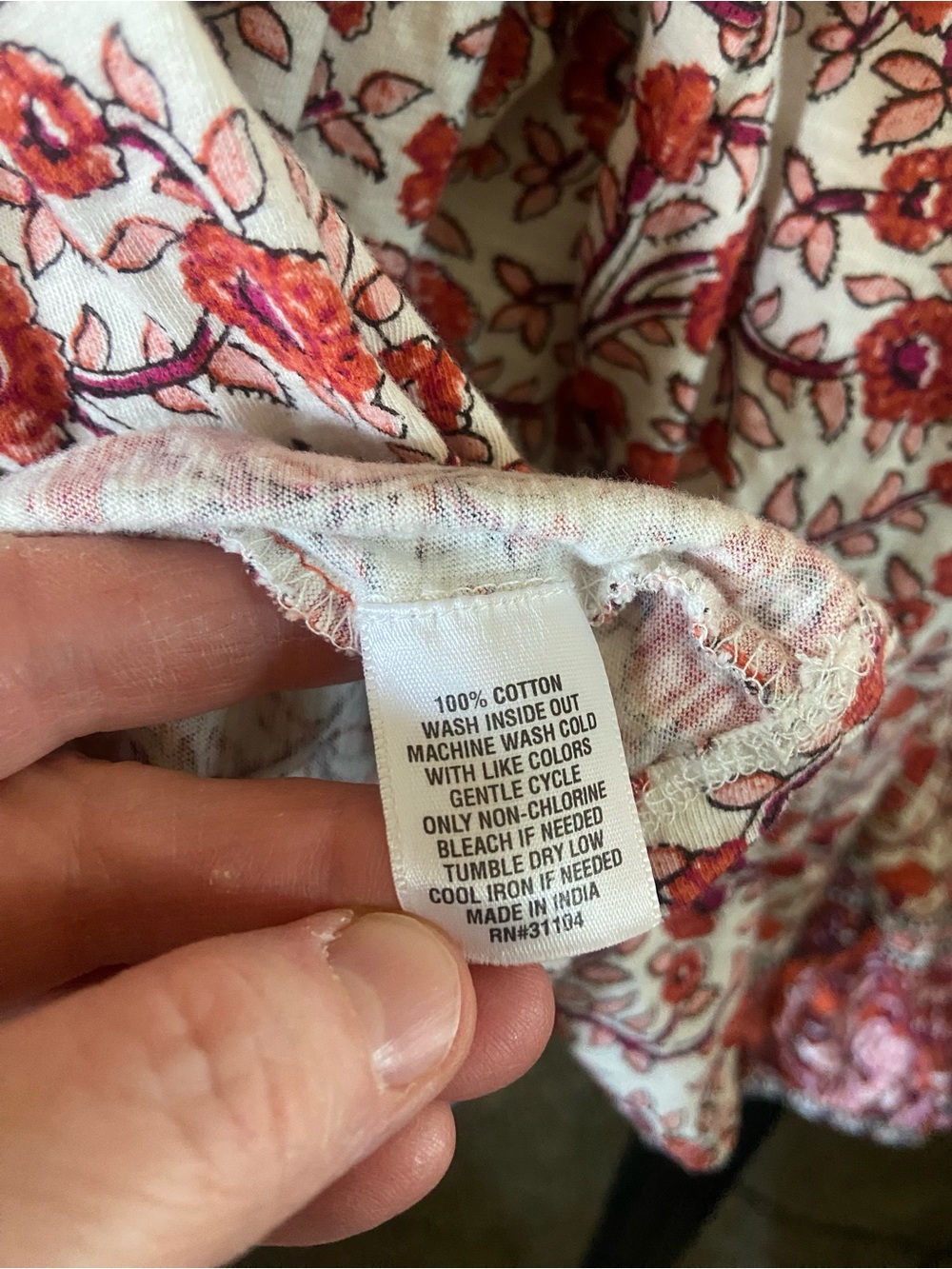 Wonderly Red and White Floral Peasant Blouse - Picture 7 of 9
